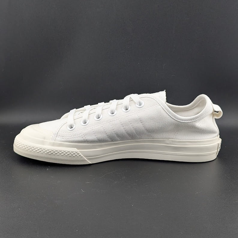 adidas Men's Size 8 / Wo's 9 Nizza RF Canvas Shoes Triple White  EF1883 adidas