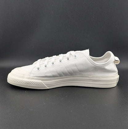 adidas Men's Size 8 / Wo's 9 Nizza RF Canvas Shoes Triple White  EF1883 adidas