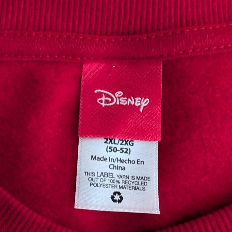 Disney Mickey Mouse Xmas Tree Unisez Long Sleeve Sweatshirt 2XL (50-52) Disney
