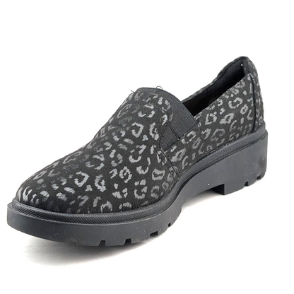 Clarks Women's Size 10 Calla Rae Black Leopard Print Loafer Flats Clarks
