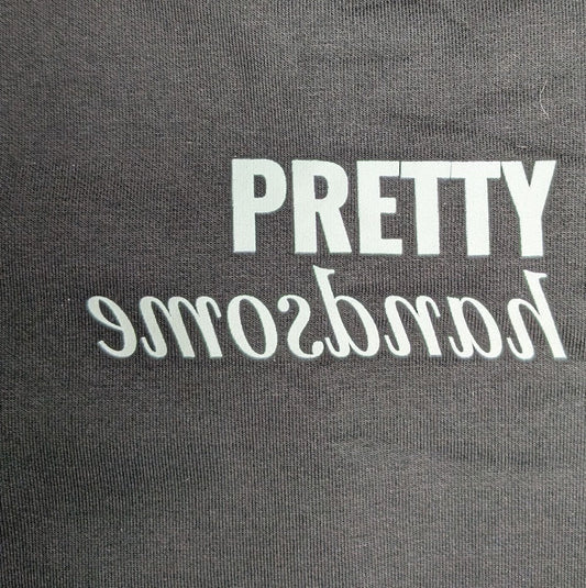 Wildfang Sweatshirt~Womens Oversized Size Medium Black Nonbinary Pretty Handsome Wildfang