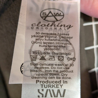 Saw Clothing Couture Sweatshirt Men's Sz XL Moss Green with White~"An Algorithm" SAW Clothing