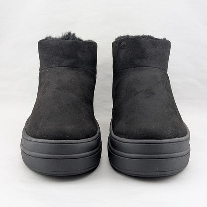 40% OFF New Wos Sz 6.5 Urban Sport Blk Suede Luxe Ankle Boot Faux Fur Lining J/Slides