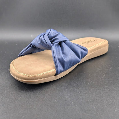 Cliffs By White Mountain Women's Size 8.5 Fanciful Sandal, Dk Blue Smooth CLIFFS BY WHITE MOUNTAIN