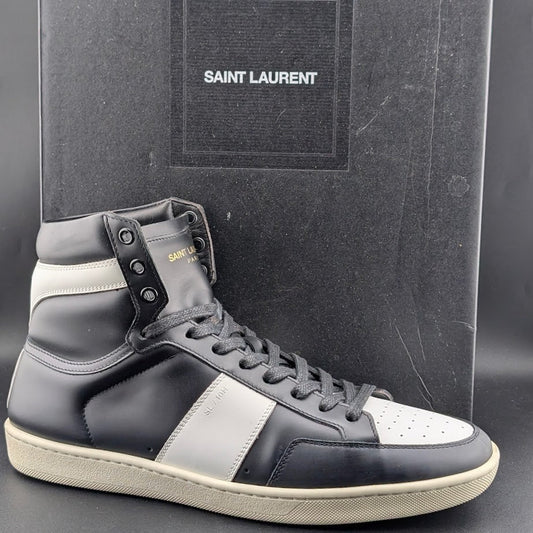Saint Laurent SL10H High Top Sneaker Black Leather 418026 Sz EU41/Men 8/Wos 9.5 Saint Laurent
