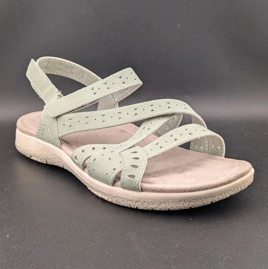 Earth Seravi3 Women's Size 7.5W Sandal Light Green Memory Foam Footbed Earth