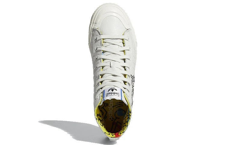 Adidas Nizza/Keith Haring "Pop Art" Leather Hitop ~Mens Sz 7/Wos Sz 8 | EE9297 adidas