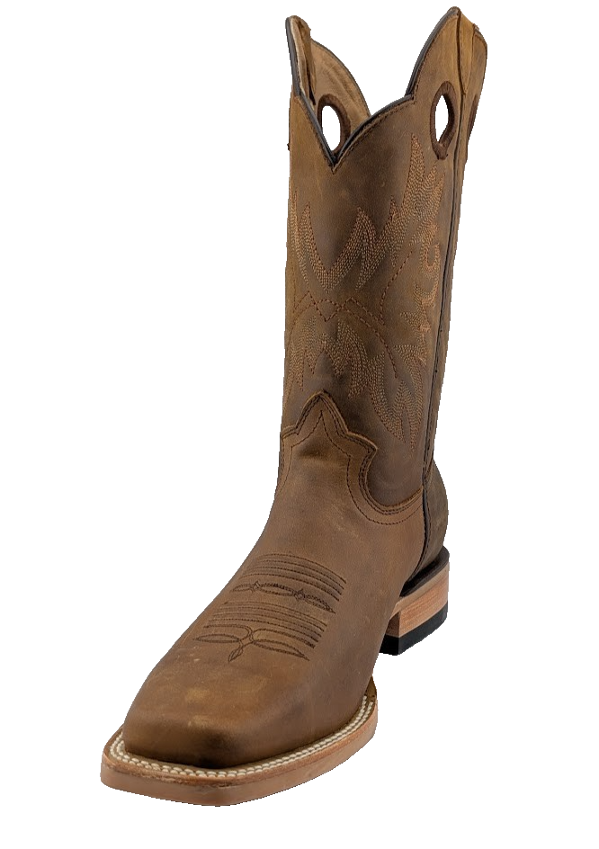 Men's Size 10 Rodeo Cowboy Boots Leather Hibrido Suela Tacoma Cuero Bota Vaquera REYWELT