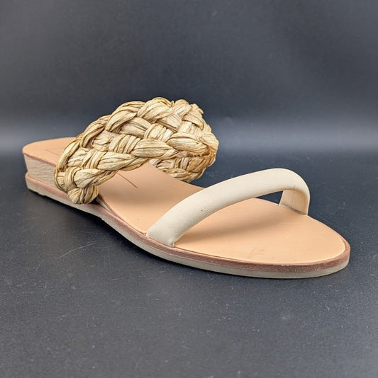 NEW DOLCE VITA Women's Size 9 Natural Raffia Slide/Sandals Dolce Vita