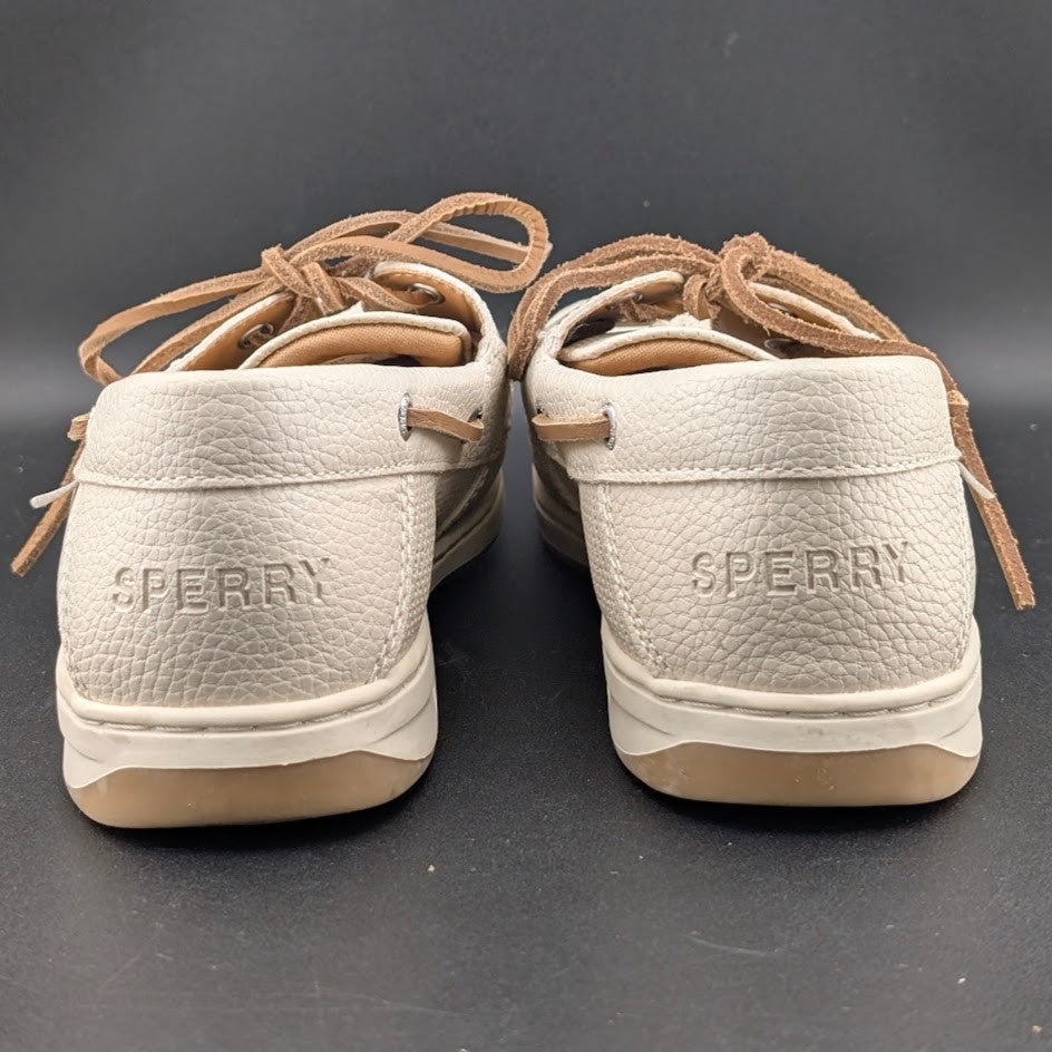 Sperry Women's Size US 9 / EU 40 Whalefish Cream Leather Boat Shoes ~ MSRP $125 SPERRY