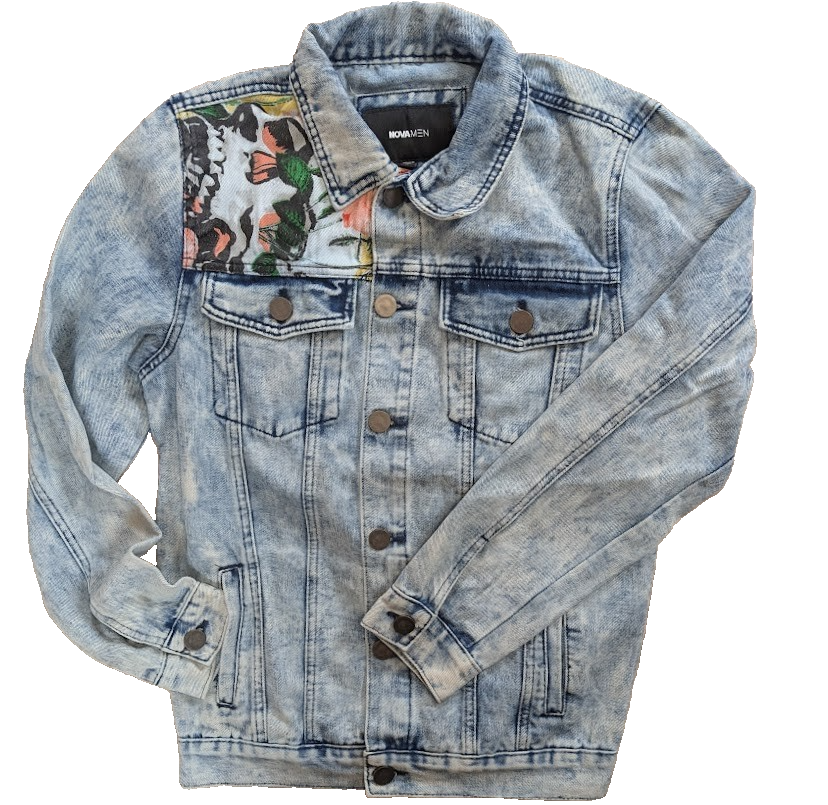 Fashion Nova Men’s Distressed Denim Jacket Sz Small NWOT Fashion Nova