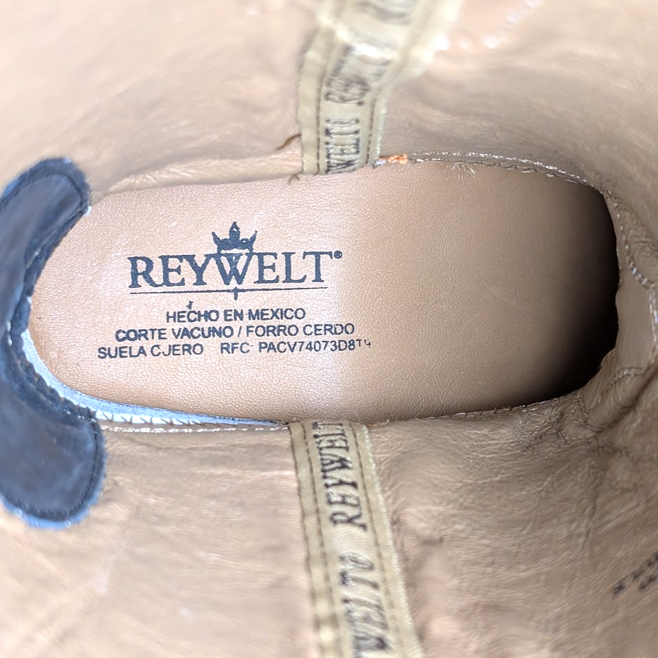 Men's Size 8.5D Reywelt Full Quill Exotic Ostrich Cowboy Boots Handmade Botas Reywelt