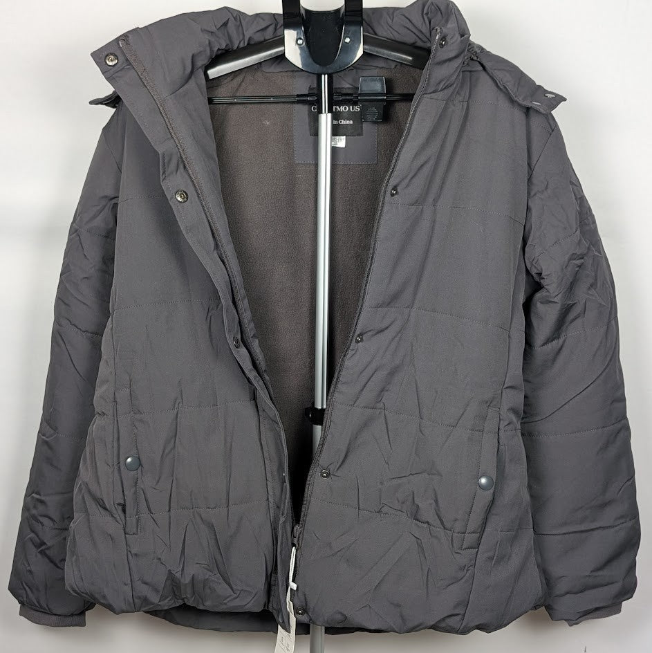 CREATMOUS Women's Plus Size 1X Warm Puffer Jacket WP Fleece Lined Removable Hood Creatmo Us