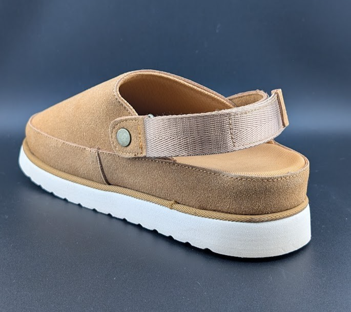 Women's Sz 8.5 Wide Faux Suede Platform Clogs / Slippers with Memory Foam Miggliacci
