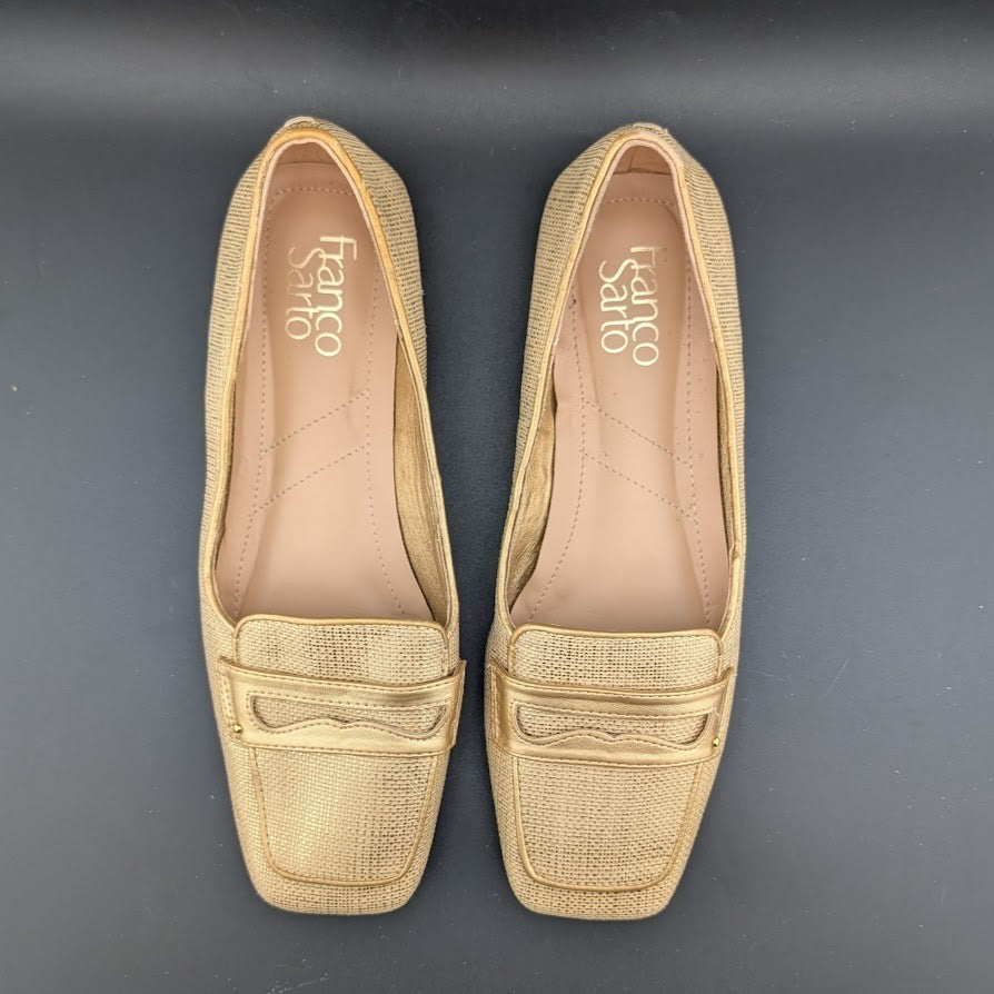 Franco Sarto Size 8 Tesica Metallic Penny Loafer w/ Square Toe Franco Sarto