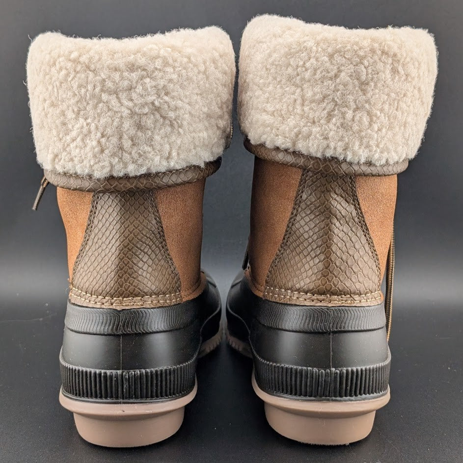 Madden Girl Women's Size 6 Brown Snow/Rain Boot Lace Up Warm Duck Boots Madden Girl