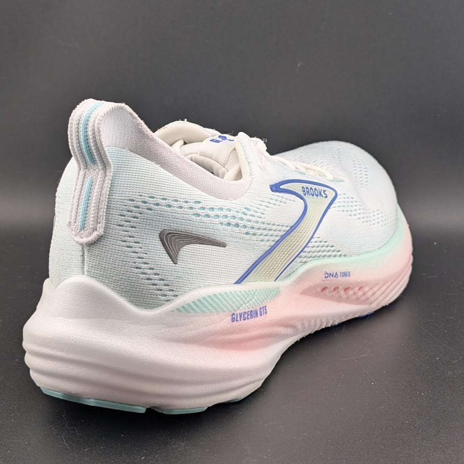 Brooks Women's 10.5 Glycerin GTS 22 Athletic Sneaker White/Limpet/Amparo $175.00 Brooks