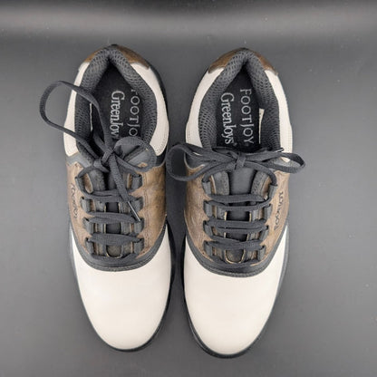 FootJoy GreenJoys Size 7.5 M ~ Men's Golf Shoes 45516 Brown/White Oxford FootJoy
