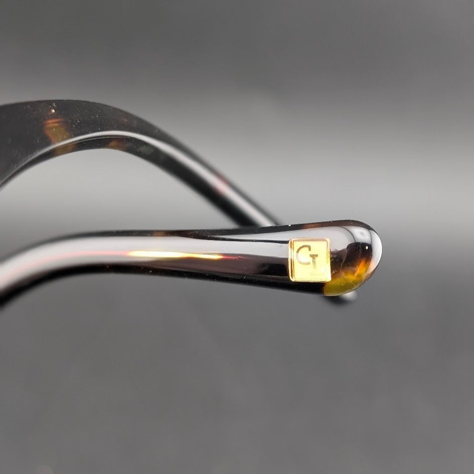 Carolina Lemke CL9035-02 Women's Cat Eye Tortoise Half Rim Tinted UV400 145mm Carolina Lemke
