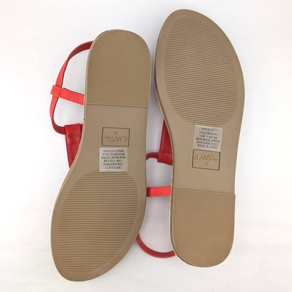 Wild Pair - Krisley Women's Lipstick Red Thong With Clasp Sandal Size 10 Wild Pair (Macy's)