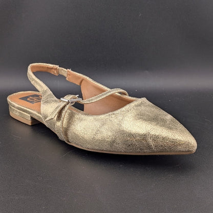 Dolce Vita Carder Size 8 or 10 Gold Crackle Slingback Flats Dolce Vita