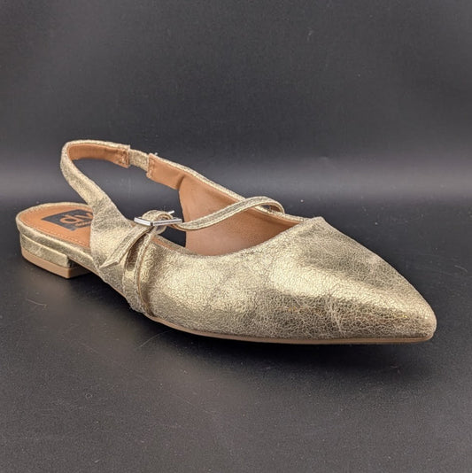 Dolce Vita Carder Size 8 or 10 Gold Crackle Slingback Flats Dolce Vita