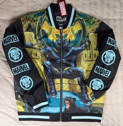 Black Panther Throne Adult Bomber Jacket Marvel/CULTUREFLY~Brand New~S or Med Marvel