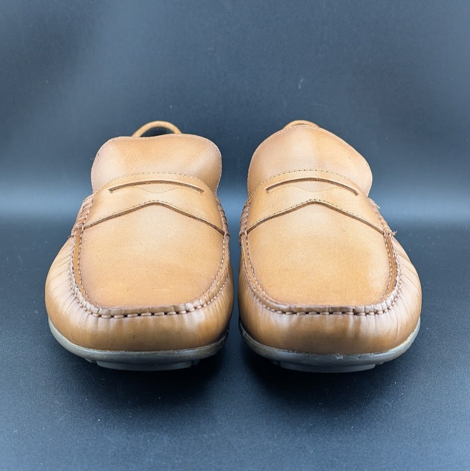 Marc Joseph New York Nebraska Loafer Men's US 10M Tan Napa Leather Shoes Mocs Marc Joseph New York