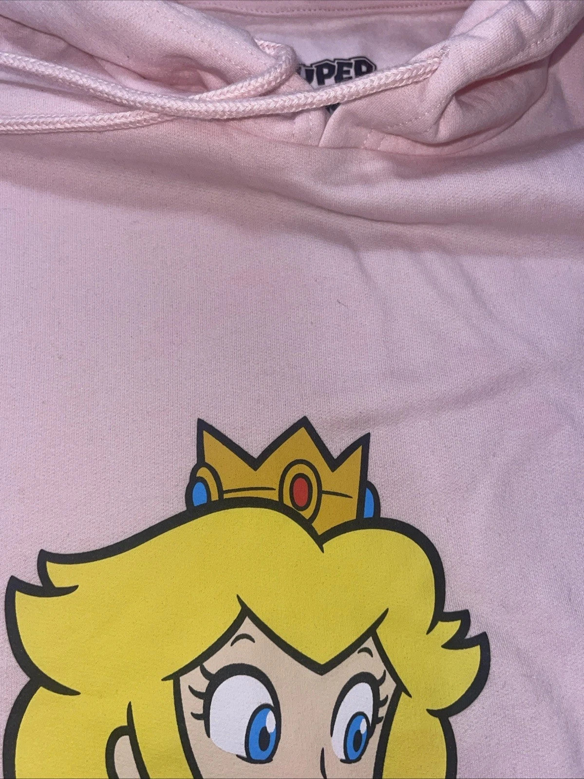 Hot Topic Medium Super Mario Princess Peach Pink Hoodie Sweatshirt New Size S-XL Hybrid