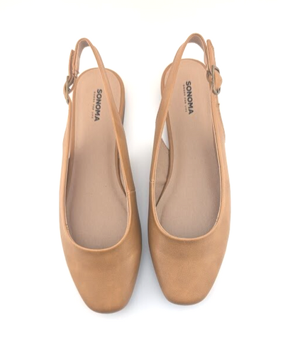 Sonoma Women's Size 8.5M Gwestyn Cognac Slingback Pointed Toe Ballet Flats Shoes Sonoma