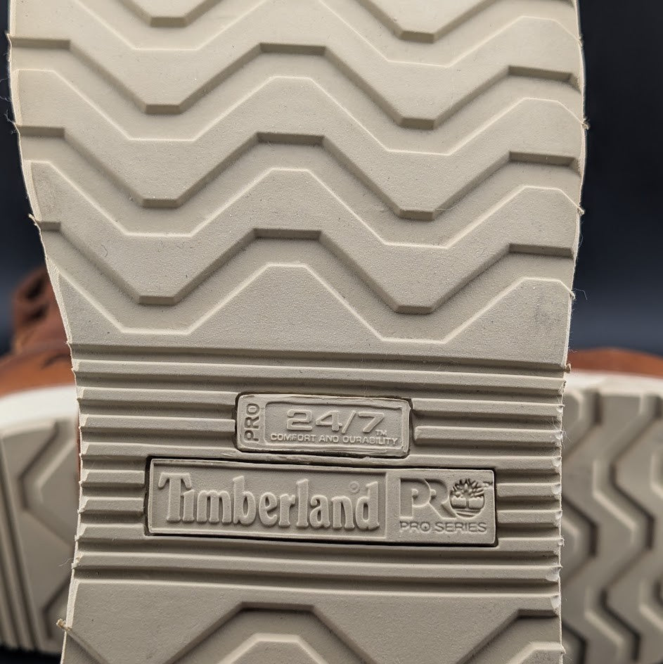 MEN TIMBERLAND PRO Size 10.5 Wedge 6" Soft Toe Brown EH SL Work Boots Timberland PRO