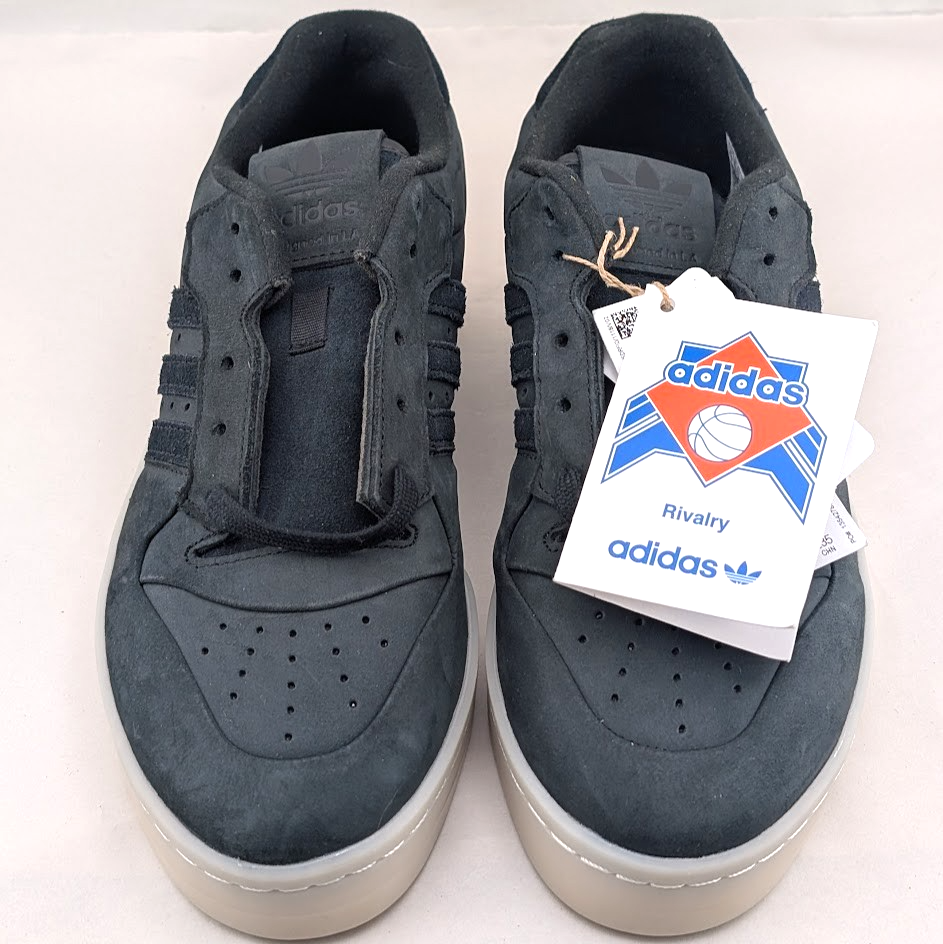 adidas Rivalry Lux Low LaceUp~Womens Sz 7 Black Nubuck Basketball Sneakers Shoes adidas