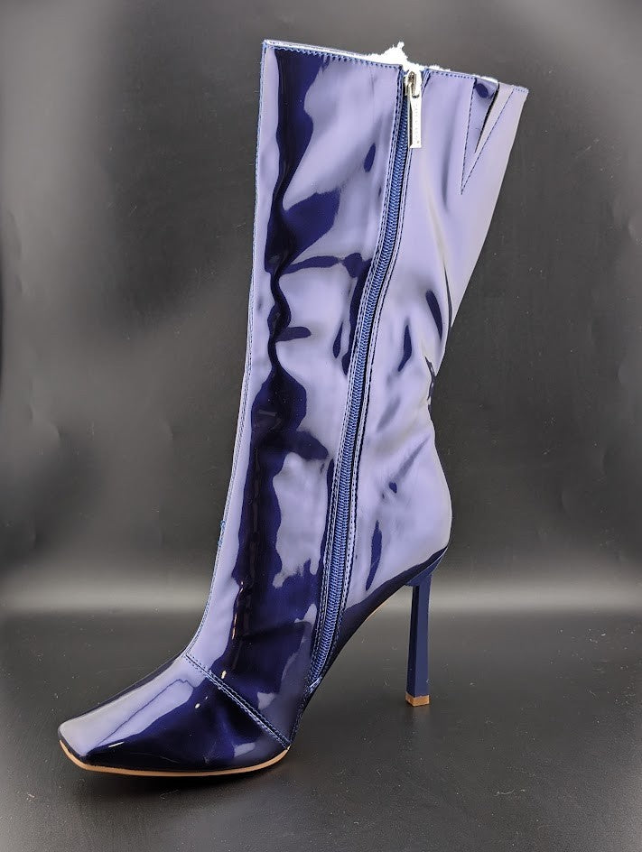 Cape Robbin Luciene Square Toe High Heel Booties Tan or Purple Cape Robbin