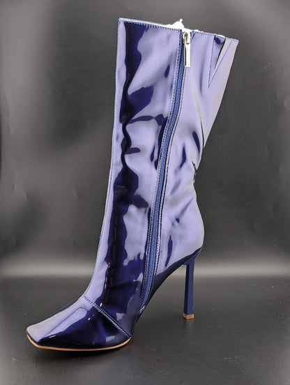 Cape Robbin Luciene Square Toe High Heel Booties Tan or Purple Cape Robbin