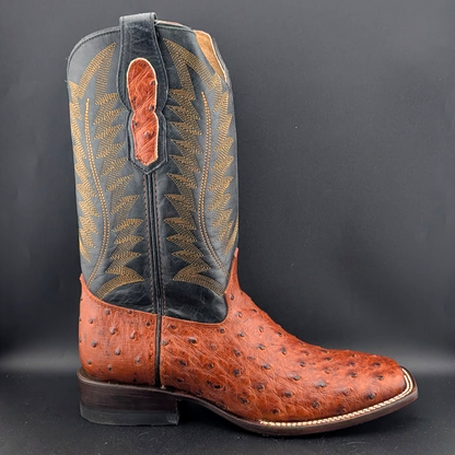 Men's Size 8.5D Reywelt Full Quill Exotic Ostrich Cowboy Boots Handmade Botas Reywelt