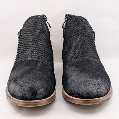 Antelope Laran Leather Buckled Ankle Boots US 8-8.5 EU 39 Black Combo Antelope
