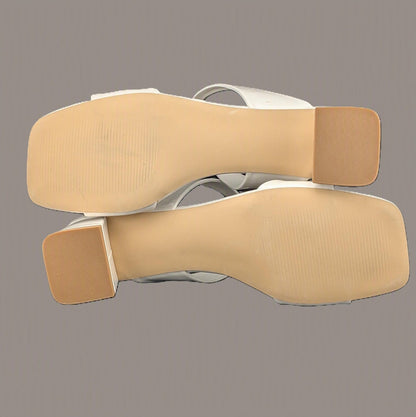Steve Madden Size 9.5 Astra Sandals Womens 8.5M Square Toe Medium Heel Sandal Steve Madden