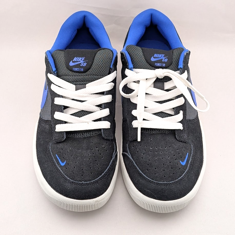 Men 's Size 7.5 NIKE SB FORCE 58 Black/Hyper Royal DV5477-004 Skate Board Shoes Nike