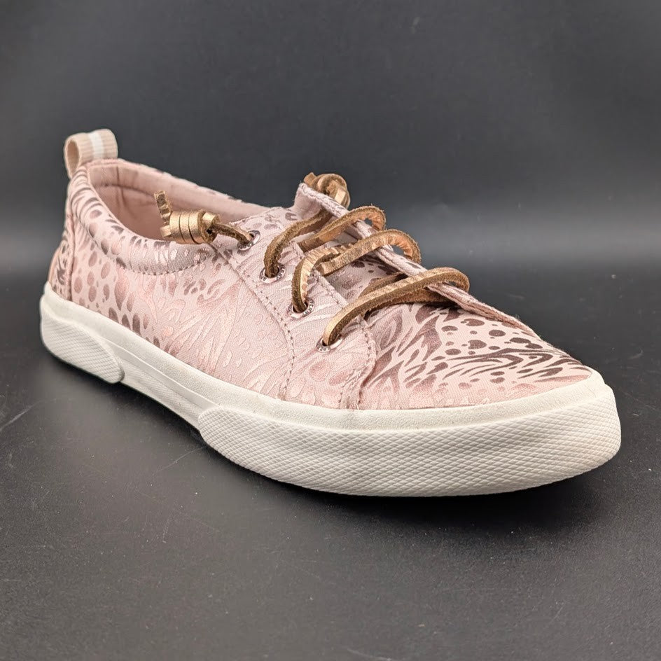 Sperry Pier Wave LT ~ Women's Size 7 ~ Memory Foam Sneakers Metallic Animal Rose SPERRY