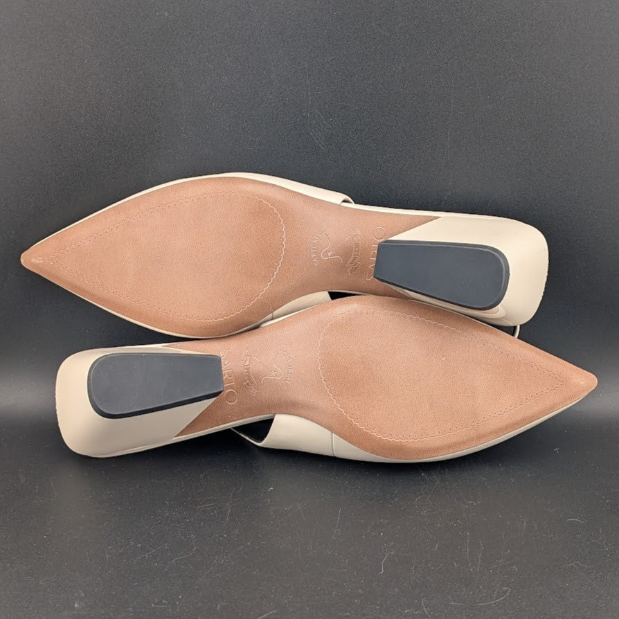 Franco Sarto Women's 9.5 A-Gena Leather Slingback Pointed Toe Pumps Franco Sarto