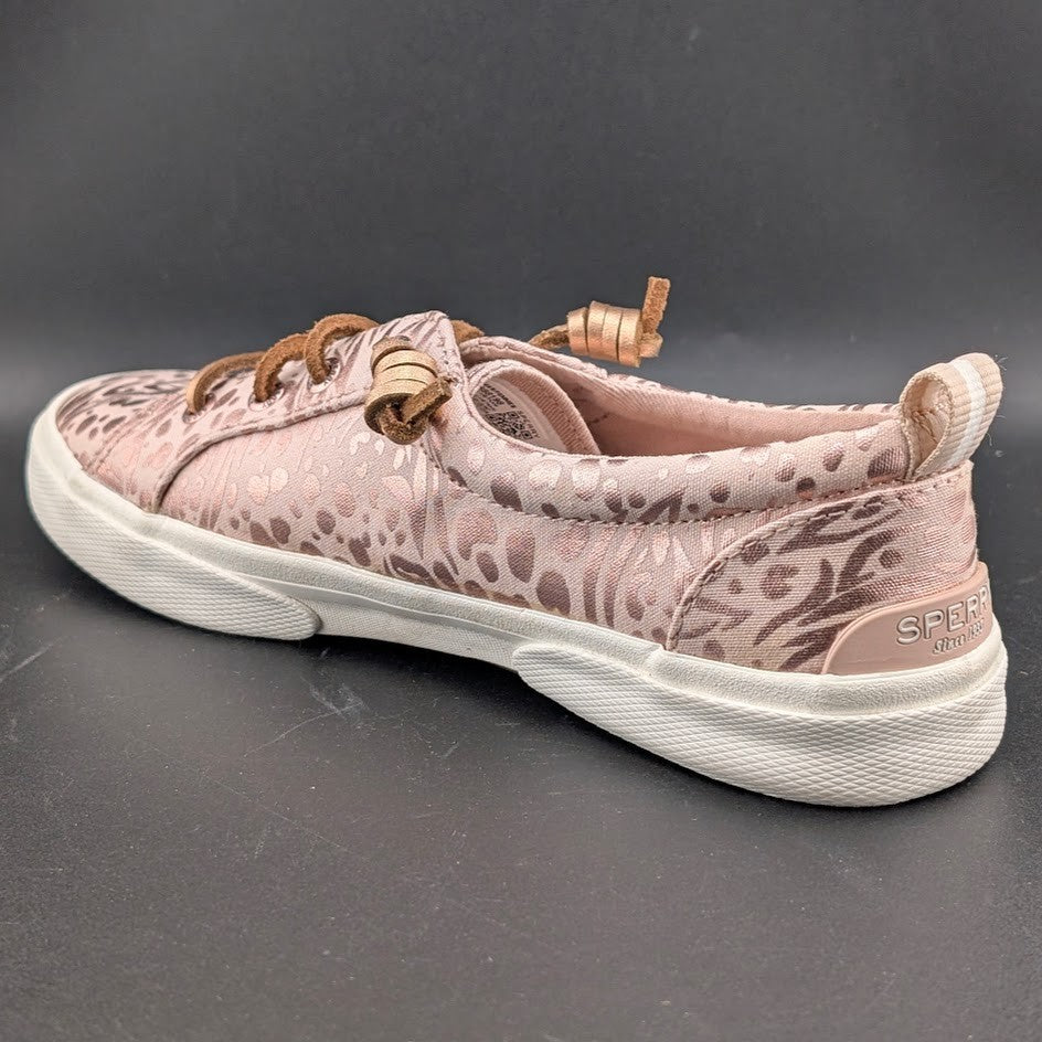Sperry Pier Wave LT ~ Women's Size 7 ~ Memory Foam Sneakers Metallic Animal Rose SPERRY