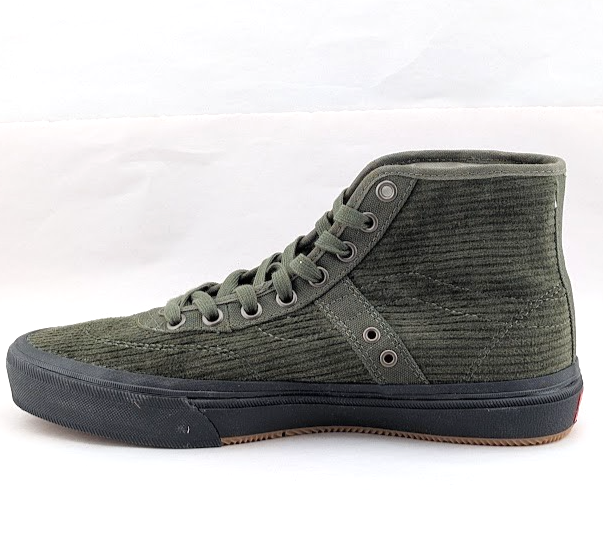 Vans Crockett High Decon Corduroy Olive/Black Men's US Sz 7 Sk8 New Rare Halfcab VANS