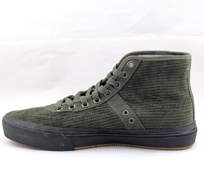 Vans Crockett High Decon Corduroy Olive/Black Men's US Sz 7 Sk8 New Rare Halfcab VANS