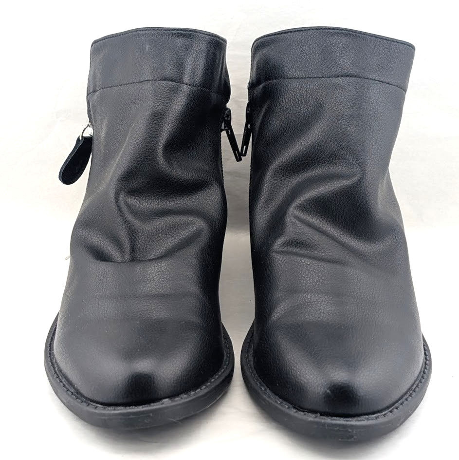 Easy Street Womens 7N (Narrow)  Black Gusto Slouch Zip Up Ankle Booties Easy Street