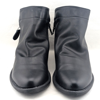Easy Street Womens 7N (Narrow)  Black Gusto Slouch Zip Up Ankle Booties Easy Street