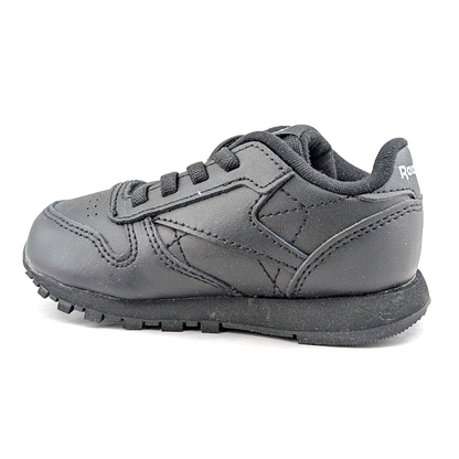 Reebok CL Leather Unisex Infant/Toddler Shoes Size 5 ~ Black Reebok