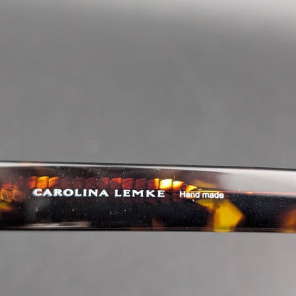 Carolina Lemke CL9035-02 Women's Cat Eye Tortoise Half Rim Tinted UV400 145mm Carolina Lemke