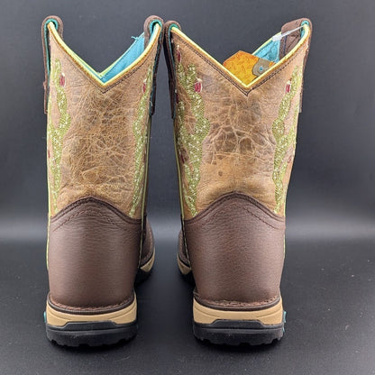 Corral Hydro Resist Safety Square Toe Western Work Boots Cactus Women's 6.5 Corral Boots