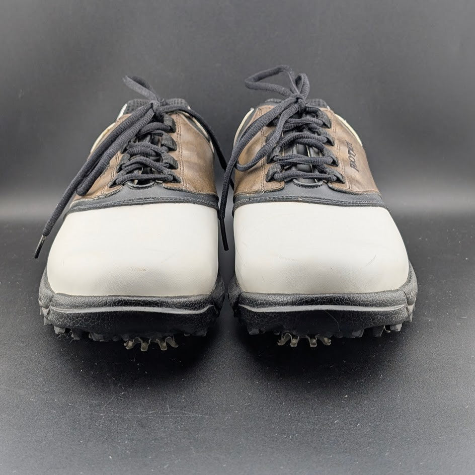 FootJoy GreenJoys Mens Size 11M White Brown Leather Oxford Golfing FootJoy