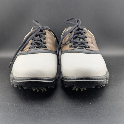FootJoy GreenJoys Mens Size 11M White Brown Leather Oxford Golfing FootJoy